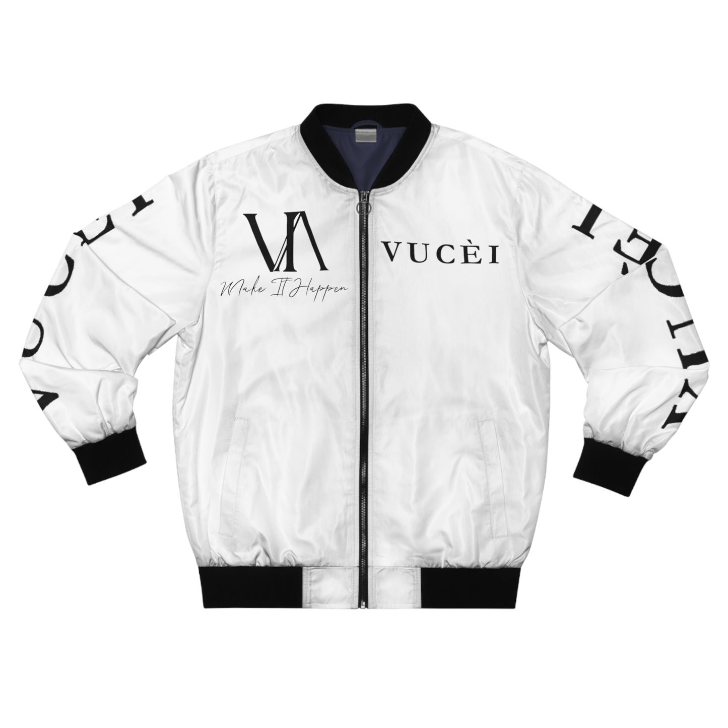 Copy of VUCÈI BLACK "Make It Happen" Bomber Jacket (AOP)